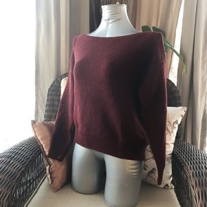 Garage burgundy small long sleeve shirt